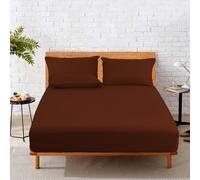 HOME SWEET HOME UK 25cm Deep Small Double Bed Sheet 100% Poly Cotton Machine Washable Fade Resistant 4FT Fitted Sheets