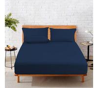 HOME SWEET HOME UK 25cm Deep Small Double Bed Sheet 100% Poly Cotton Machine Washable Fade Resistant 4FT Fitted Sheets
