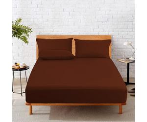 HOME SWEET HOME UK 25cm Deep Small Double Bed Sheet 100% Poly Cotton Machine Washable Fade Resistant 4FT Fitted Sheets