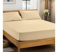 Home Sweet Home UK 25cm Fitted Bed Sheets Double - Super Soft Fitted Bedsheet Brushed Microfibre Anti Wrinkle Bed Sheets Breathable & Fade Resistant Fitted Double Bed Sheet