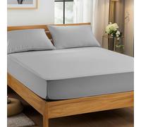 Home Sweet Home UK 25cm Fitted Bed Sheets Double - Super Soft Fitted Bedsheet Brushed Microfibre Anti Wrinkle Bed Sheets Breathable & Fade Resistant Fitted Double Bed Sheet