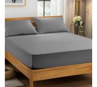 Home Sweet Home UK 25cm Fitted Bed Sheets Double - Super Soft Fitted Bedsheet Brushed Microfibre Anti Wrinkle Bed Sheets Breathable & Fade Resistant Fitted Double Bed Sheet