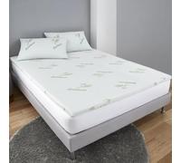 Home Sweet Home UK 2CM Bamboo Mattress Topper, Memory Foam Cooling Mattress Pad Double Size Bed Removable Zip Cover, Extra Firm Bed Toppers