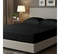 Home Sweet Home UK 30cm Fitted Bed Sheets Super King 200 Thread Count Super Soft Deep Super King Fitted Sheet 100% Cotton Anti Wrinkle BedSheets Breathable & Fade Resistant