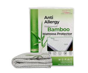 Home Sweet Home UK Anti-Allergy Luxury Bamboo Mattress Protector Waterproof Small Single 40CM Deep Pocket Bunk Fitted Mattress Cover