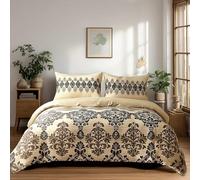 Home Sweet Home UK Double Duvet Cover Set - Soft Polycotton Tony Pattern with Pillowcase, Stripe Floral Design, Durable & Machine Washable Bed Linen