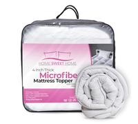 Home Sweet Home UK Extra Thick Mattress Topper Double 4"/10cm - Firm, Super Fluffy & Breathable Microfiber