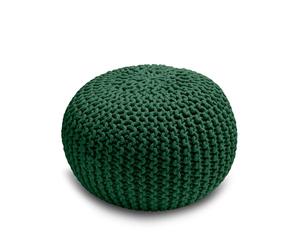 Home Sweet Home UK Handmade Ottoman Large Knitted Pouffe Footstool - 100% Cotton Chunky Knitted Round Pouffes For Living Room - Suitable For Resting Feet, Occasional Seating & Decor