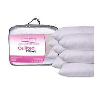 Home Sweet Home UK Luxury Diamond Pattern Quilted Pillows 6 Pack for Comfort Sleep & Support - Hypoallergenic & Machine Washable Quilted Pillows Pack Of 6 - Durable & Stylish