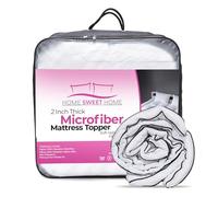 Home Sweet Home UK Microfiber Mattress Topper Super King Thick 2"/5cm 100% Polyester & Hollowfiber Filling Thick Mattress Topper Super King Super Soft & Machine Washable Super King Mattress Topper