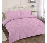 Home Sweet Home UK Pintuck Single Size Duvet Cover Sets Soft PolyCotton Duvet Cover Sets Singlesize With Button Closure Non-Iron Easy Care Bedding With Matching Pillowcase