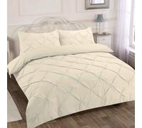 Home Sweet Home UK Pintuck Super King Size Duvet Cover Sets Soft PolyCotton Duvet Cover Sets Super King With Button Closure Non-Iron Easy Care Bedding With Matching Pillowcase