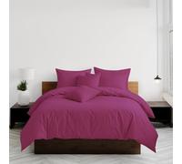 Home Sweet Home UK Plain Dyed Double Size Duvet Cover Sets Soft PolyCotton Duvet Cover Sets Double size With Button Closure Non-Iron Easy Care Bedding with Matching Pillowcases