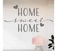 Home Sweet Home Wall Art, Wall Sticker,Decorations for Bedroom, Living Room, Kitchen, Decals, Quote,Typography, Dove Grey, 550mm