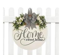 Home Sweet Home Wreaths - Home Sweet Home Door Decor,30cm Round Wood Hangings Sign Spring Door Decor Wreath, Summer Spring Wreath for Summer Seasons Holiday Door Decor