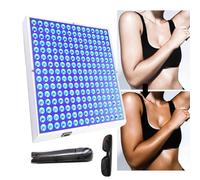 Home Ta-n-ning Lamp with Eye Mask & Bracket, 460nm Full Blue Light Home Sunbathing Ta-n-ning Lamp, Face and Body Sunlamp, with 225pcs LEDs, 15W/45W Bronze Skin Self Ta-n-ning Device,45W