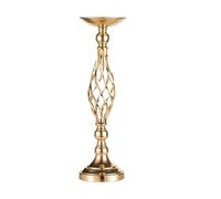 Home Table Candle Holder Arrangement Gold Iron Vase Twisted Path Wedding Flower Props Furnishings(Gold M,2pcs)