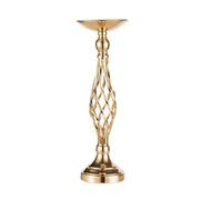 Home Table Candle Holder Arrangement Gold Iron Vase Twisted Path Wedding Flower Props Furnishings(Gold S,2pcs)