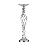 Home Table Candle Holder Arrangement Gold Iron Vase Twisted Path Wedding Flower Props Furnishings(Silver M,2pcs)