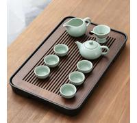 Home Tea Serving Wooden Tray, Modern Simple Tea Set Drain Tray, 32 * 19CM Multipurpose Serving Tray For Home Tea