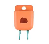 Home Textile Storage Organizer for Remote Air Suitable for TV Hooks Phone Hanger Bathroom Stick Kitchen Conditioner Housekeeping & Organizers (Orange, One Size)