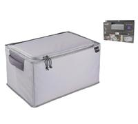 Home Thermal Space Saving Storage Box Gray 48x31.5x26.5 cm Polyester
