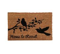 Home To Roost Doormat, PVC Backed Coir, Natural