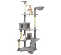 Home tools-Cat Tree with Sisal Scratching Posts Light Grey 191 cm