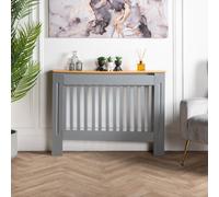 Home Treats Designer Large Grey Wooden Mdf Radiator Cover
