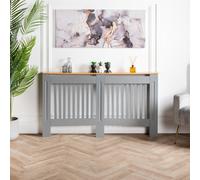 Home Treats Designer Large Grey Wooden Mdf Radiator Cover