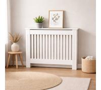 Home Treats Designer Medium White Wooden Mdf Radiator Cover