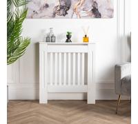 Home Treats Designer Small White Wooden Mdf Radiator Cover