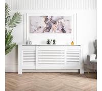 Home Treats Designer White Mdf Adjustable Radiator Cover (Adjustable, White)