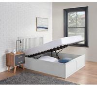 Home Treats King Size Wooden Ottoman Bed Frame With Pocket Sprung Mattress
