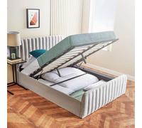 Home Treats Ottoman Bed Frame Velvet Padded Upholstered King Size Storage Bed With Pocket Sprung Mattress