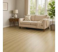Home Treats Pack Of 6 Waterproof Laminate Floorboard Flooring Planks, Solid Wooden Flooring For Home, Kitchen, Living Room, Bedrooms, Size 122cm x 20cm (Natural Oak)