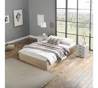 Home Treats Pine Double Wooden Ottoman Bed Frame Wood Storage Bed With Hybrid Mattress 4Ft6