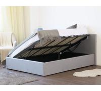 Home Treats Side Lift Ottoman Bed Frame Double Storage Bed With Mattress