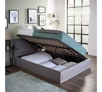 Home Treats Side Lift Ottoman Bed Frame Single Storage Bed With Pocket Sprung Mattress