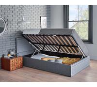 Home Treats Side Lifting Ottoman Bed Frame Double With Pocket Sprung & Memory Foam Mattress