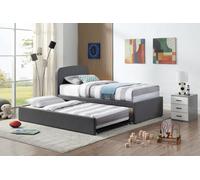 Home Treats Single Trundle Bed Frame Dark Grey Pull Out Bed Frame