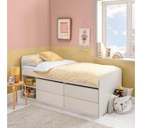 Home Treats Single Wooden Cabin Bed Frame With 4 Drawers - No Mattress