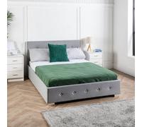 Home Treats Small Double Ottoman Storage Bed Frame In Grey With Pocket Sprung Mattress