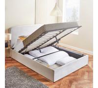 Home Treats Velvet Ottoman Bed Frame King Size Storage Bed Frame