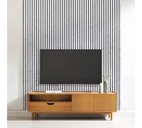 Home Treats Wall Panel Wood Slat | Decorative Wooden Panelling 3D Slatted Acoustic Sound Absorbing Ceiling or Wall Slats (Marble, 240 x 60cm (1 Pack))...