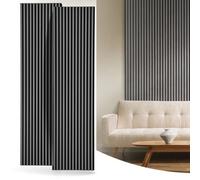 Home Treats Wall Panel Wood Slat Light Grey Decorative Wooden Wall Panelling 3D Slatted Acoustic Sound Absorbing Wall Slats 300 X 60 Cm