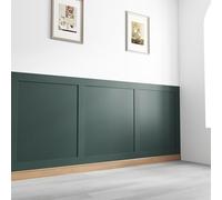 Home Treats Wall Panelling Kit Shaker Style 3D Panel Kit | Paintable MDF Wood Wall Mounting Slats Extending 6 Slats 90 x 9.7 x 0.9 cm