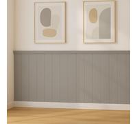 Home Treats Wall Panelling Kit Tongue & Groove Paintable MDF Wood Wall Panel Slats