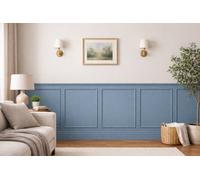 Home Treats Wooden 3D Wall Panelling Kit Long Moulding Kit Dado Rail Panel Shaker Style