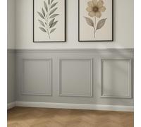 Home Treats Wooden 3D Wall Panelling Kit | Shaker Style Paintable MDF Wall Mounting Set